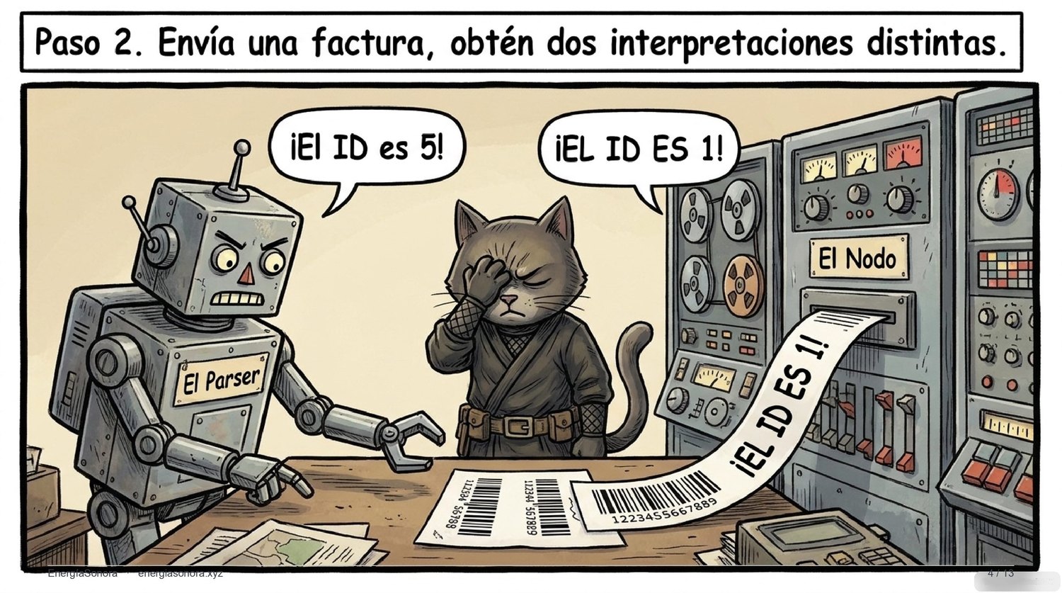 Slide: el parser y el nodo no coinciden en el ID de la factura